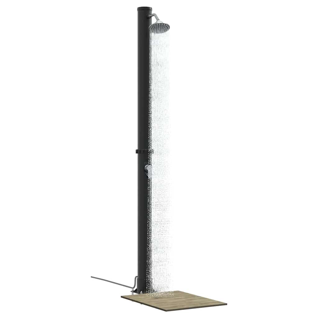 vidaXL Prysznic słoneczny na świeżym powietrzu Czarny 217 cm