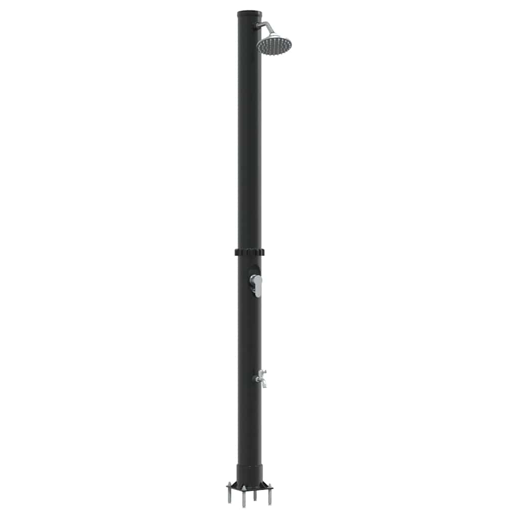 vidaXL Prysznic słoneczny na świeżym powietrzu Czarny 217 cm