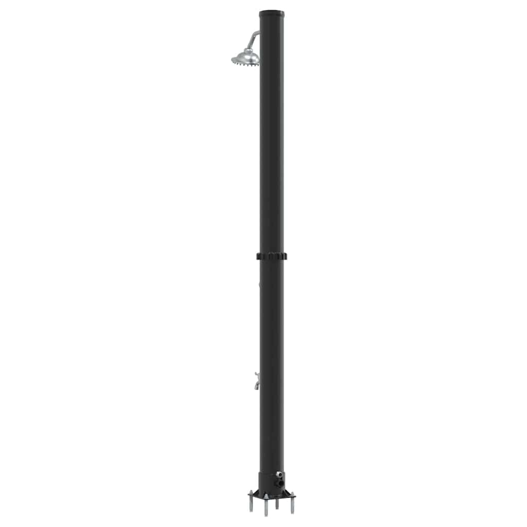 vidaXL Prysznic słoneczny na świeżym powietrzu Czarny 217 cm