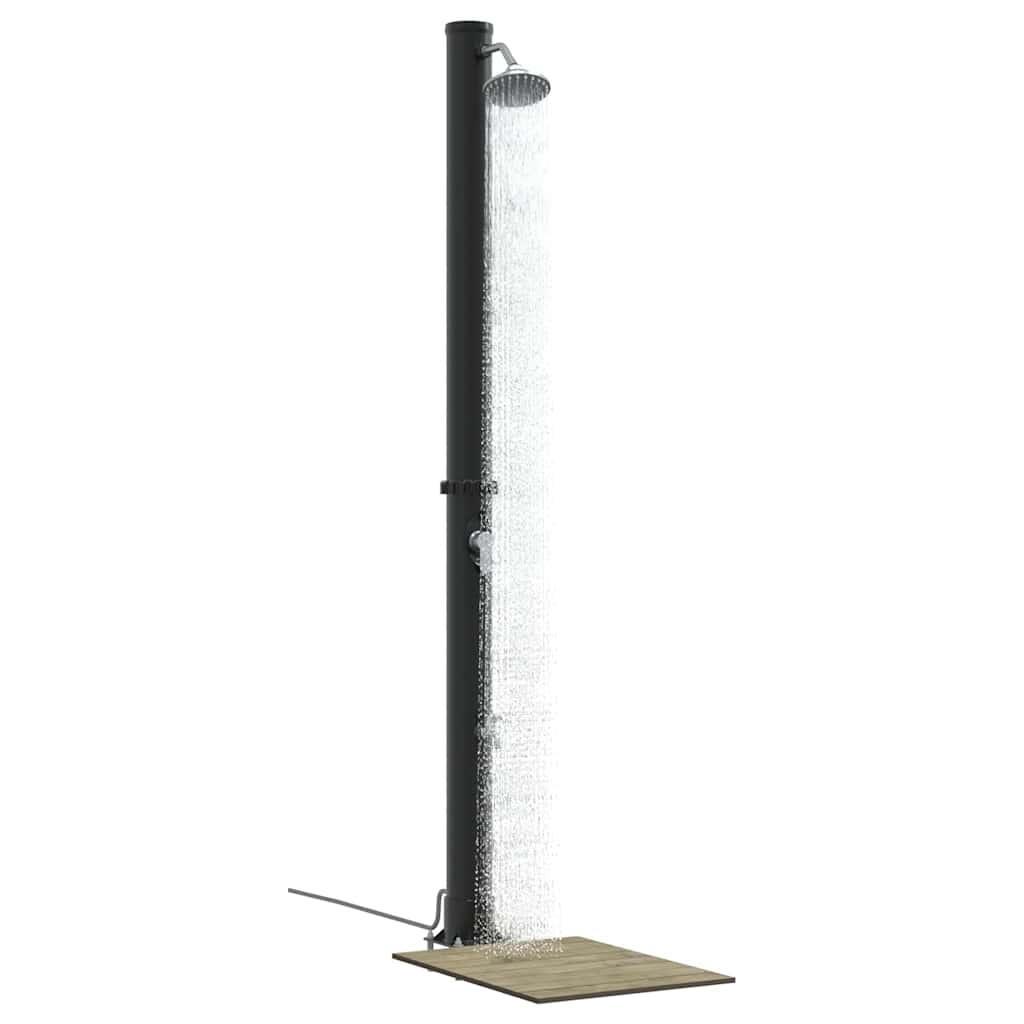 vidaXL Prysznic słoneczny na świeżym powietrzu Czarny 217 cm
