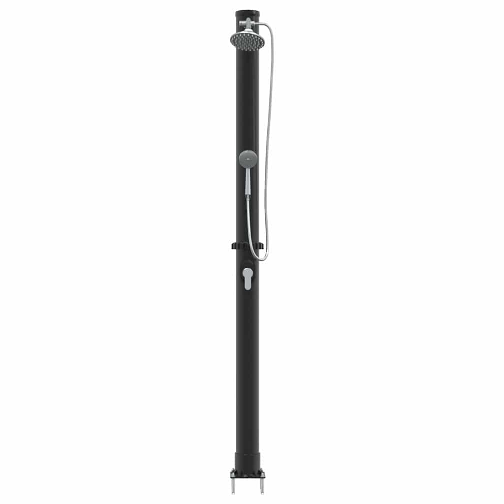 vidaXL Prysznic słoneczny na świeżym powietrzu Czarny 217 cm