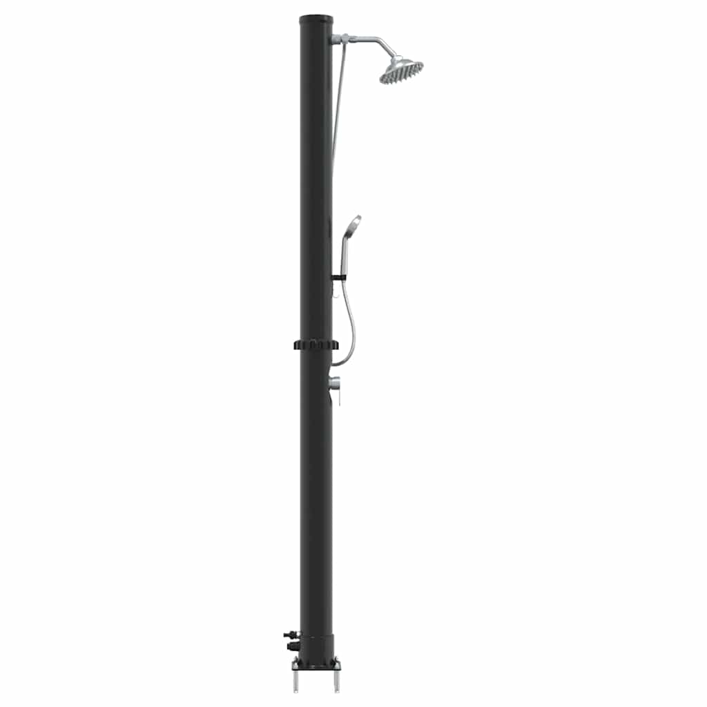 vidaXL Prysznic słoneczny na świeżym powietrzu Czarny 217 cm