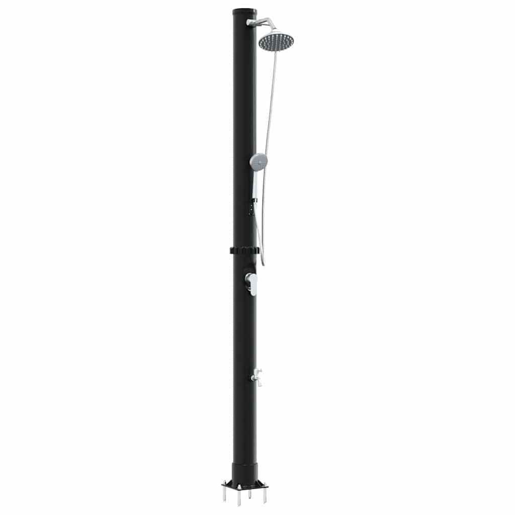 vidaXL Prysznic słoneczny na świeżym powietrzu Czarny 217 cm
