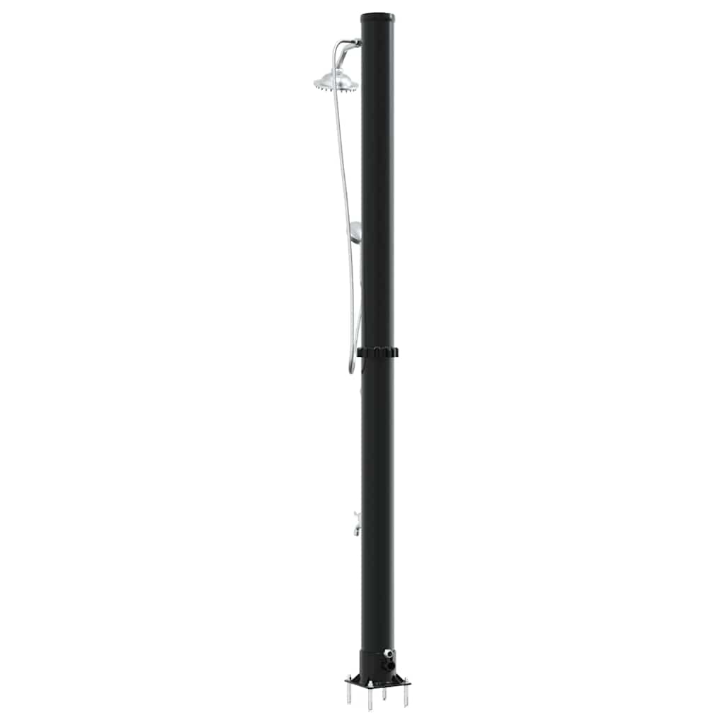 vidaXL Prysznic słoneczny na świeżym powietrzu Czarny 217 cm