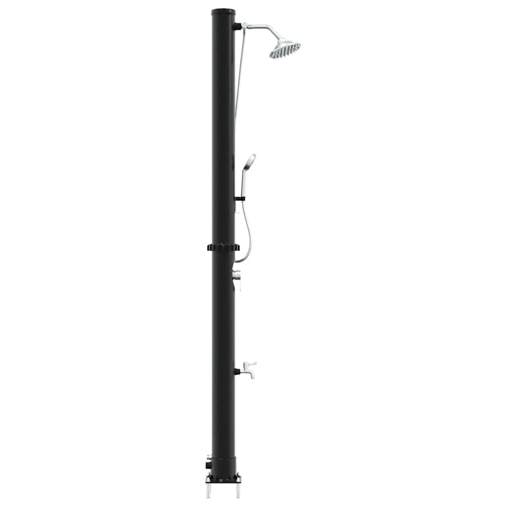 vidaXL Prysznic słoneczny na świeżym powietrzu Czarny 217 cm