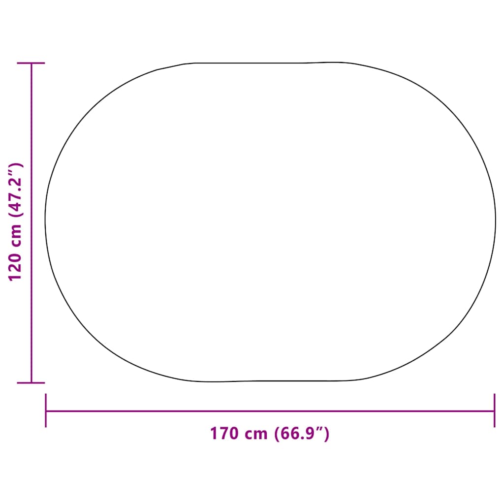vidaXL Dywan ZIZUR Brązowy 170 x 120 cm polipropylen