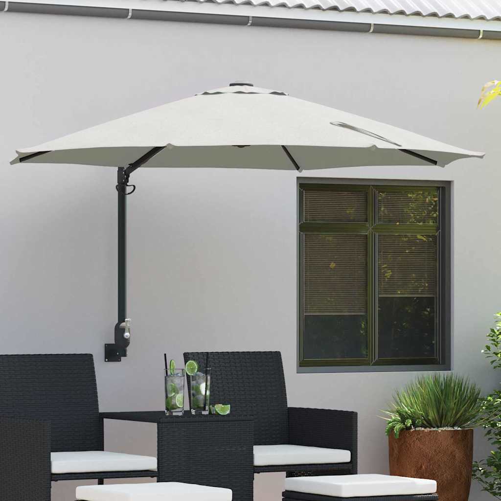 vidaXL Parasolka ogrodowa piaskowy 248 x 248 x 148 cm Poliester i Stal
