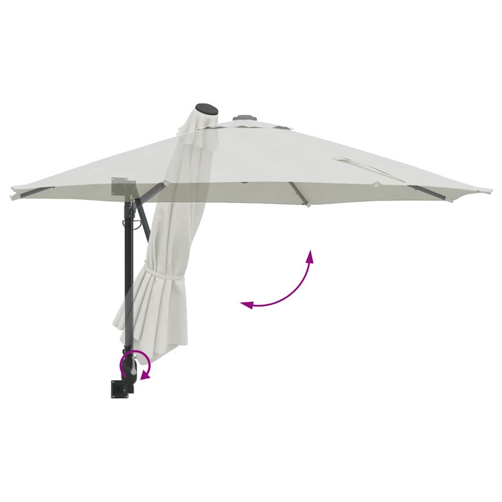 vidaXL Parasolka ogrodowa piaskowy 248 x 248 x 148 cm Poliester i Stal