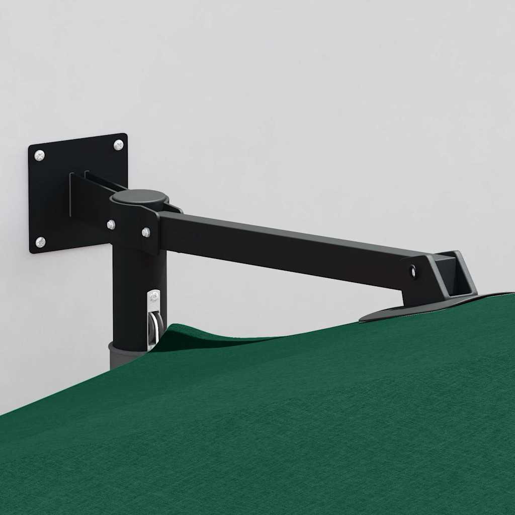 vidaXL Parasolka ogrodowa Zielony 248 x 248 x 148 cm Poliester i Stal