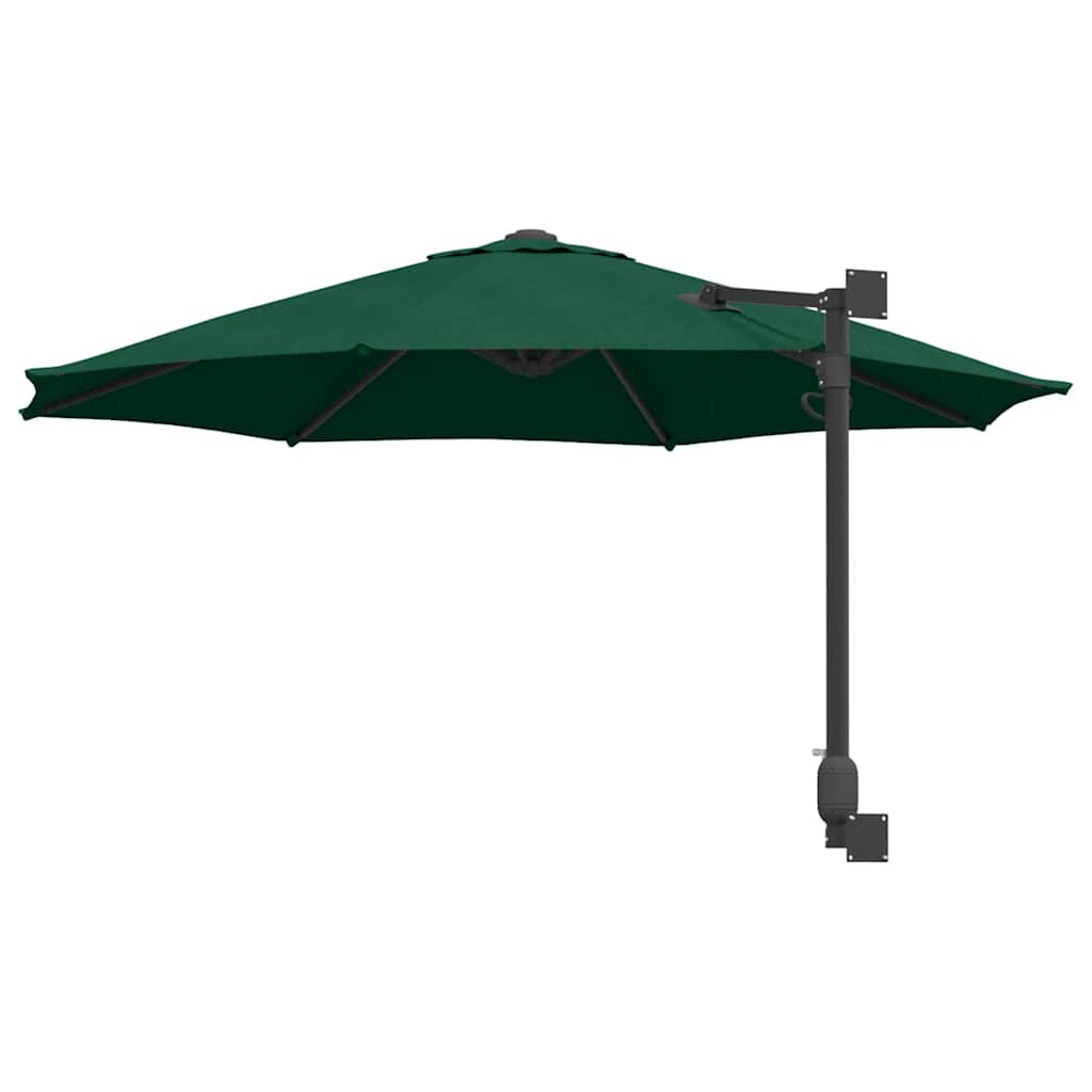 vidaXL Parasolka ogrodowa Zielony 248 x 248 x 148 cm Poliester i Stal