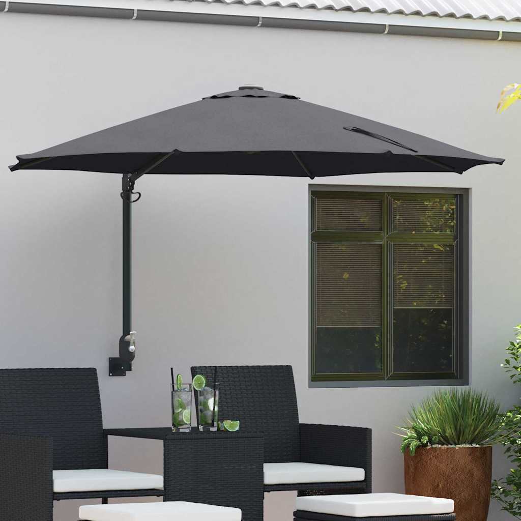 vidaXL Parasolka ogrodowa Antracyt 248 x 248 x 148 cm Poliester i Stal