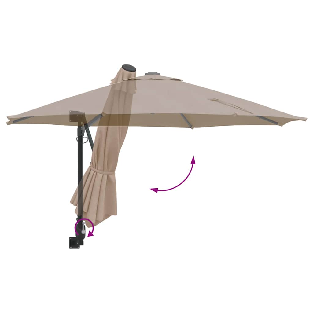 vidaXL Parasolka ogrodowa Ciemnoszary 248 x 248 x 148 cm