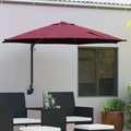 vidaXL Parasolka ogrodowa Bordeaux Czerwony 248 x 248 x 148 cm