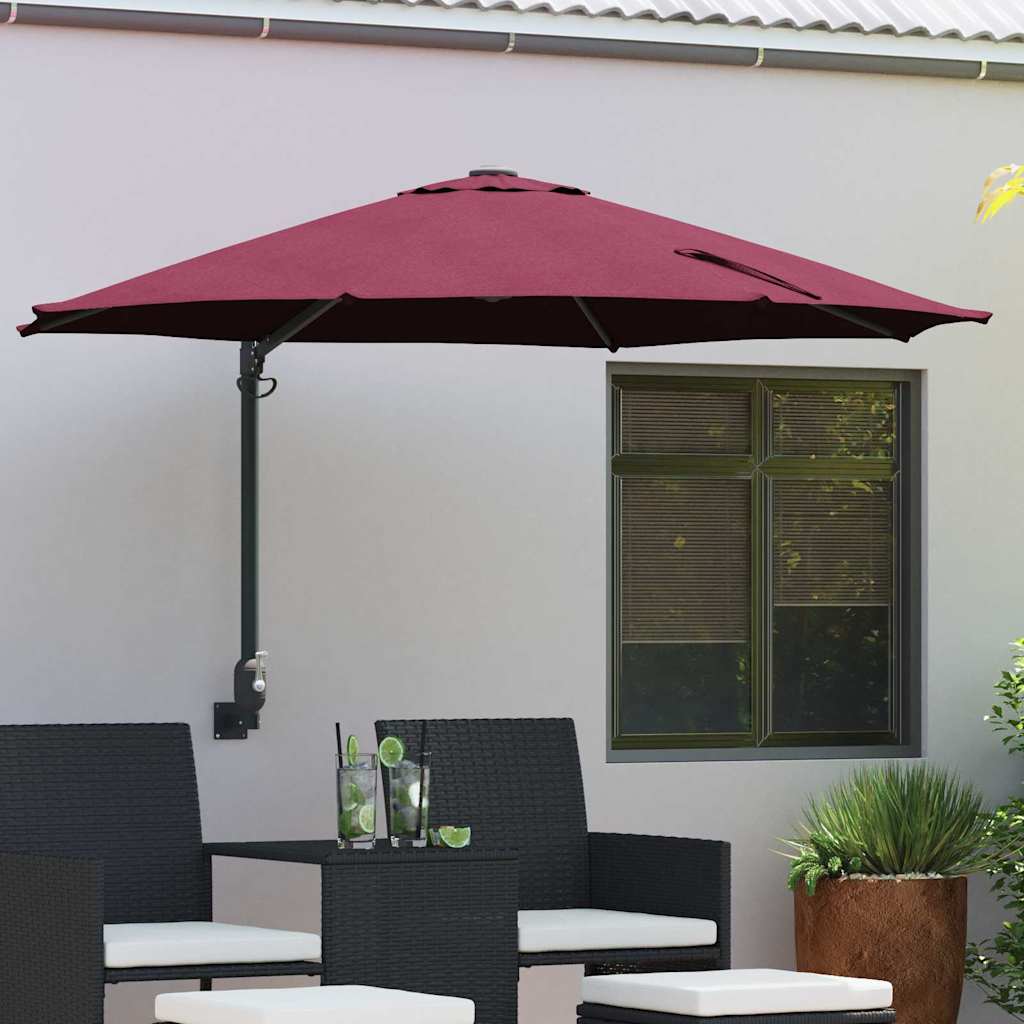 vidaXL Parasolka ogrodowa Bordeaux Czerwony 248 x 248 x 148 cm