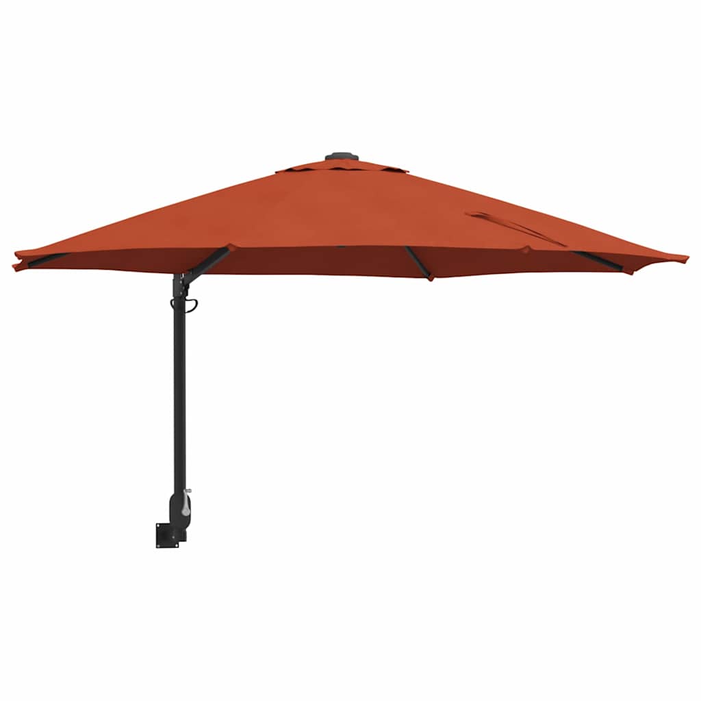 vidaXL Parasolka ogrodowa terakota 248 x 248 x 148 cm Poliester i Stal