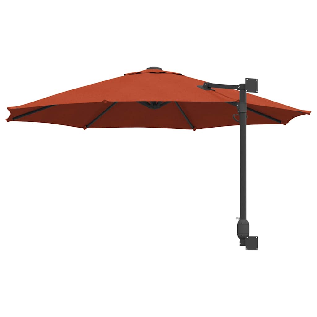 vidaXL Parasolka ogrodowa terakota 248 x 248 x 148 cm Poliester i Stal