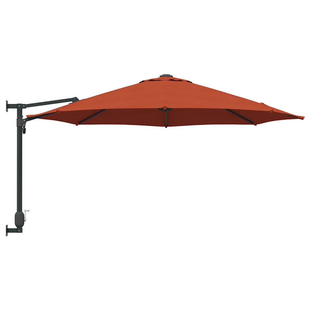 vidaXL Parasolka ogrodowa terakota 248 x 248 x 148 cm Poliester i Stal