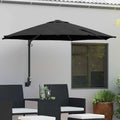 vidaXL Parasolka ogrodowa Czarny 248 x 248 x 148 cm Poliester i Stal