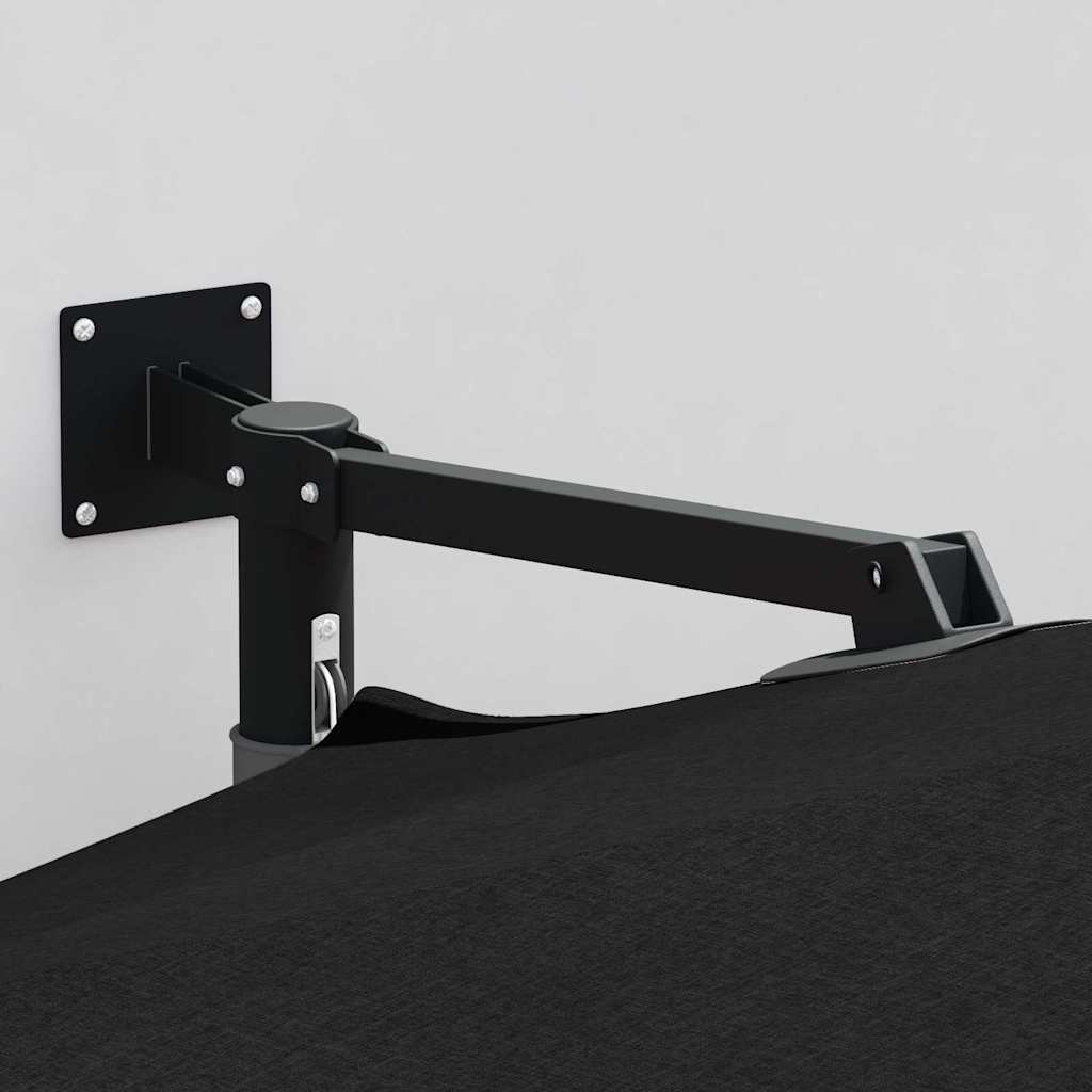 vidaXL Parasolka ogrodowa Czarny 248 x 248 x 148 cm Poliester i Stal