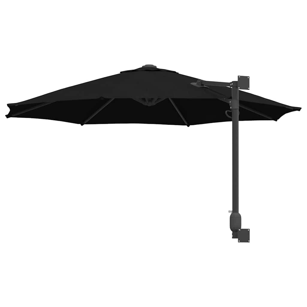 vidaXL Parasolka ogrodowa Czarny 248 x 248 x 148 cm Poliester i Stal