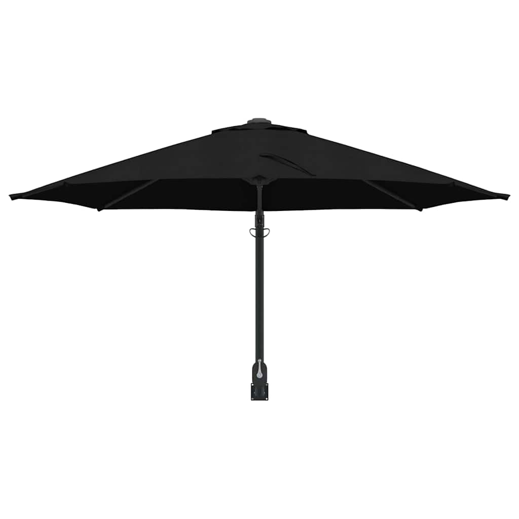 vidaXL Parasolka ogrodowa Czarny 248 x 248 x 148 cm Poliester i Stal