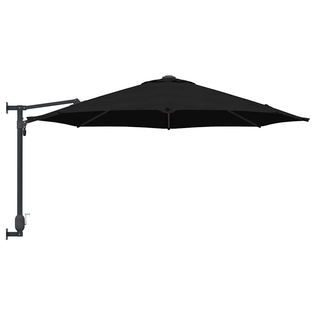 vidaXL Parasolka ogrodowa Czarny 248 x 248 x 148 cm Poliester i Stal