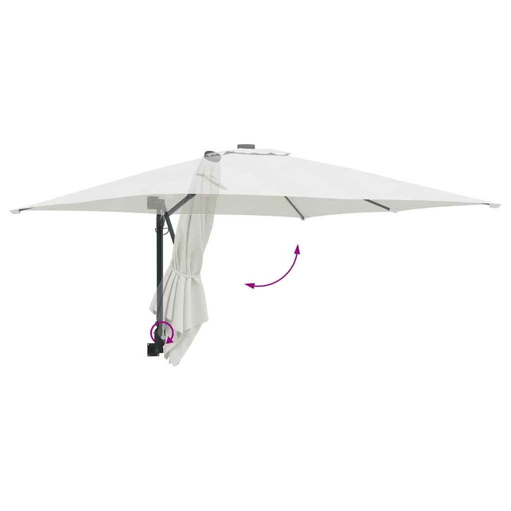 vidaXL Parasolka ogrodowa piaskowy 248,5 x 247,5 x 160 cm
