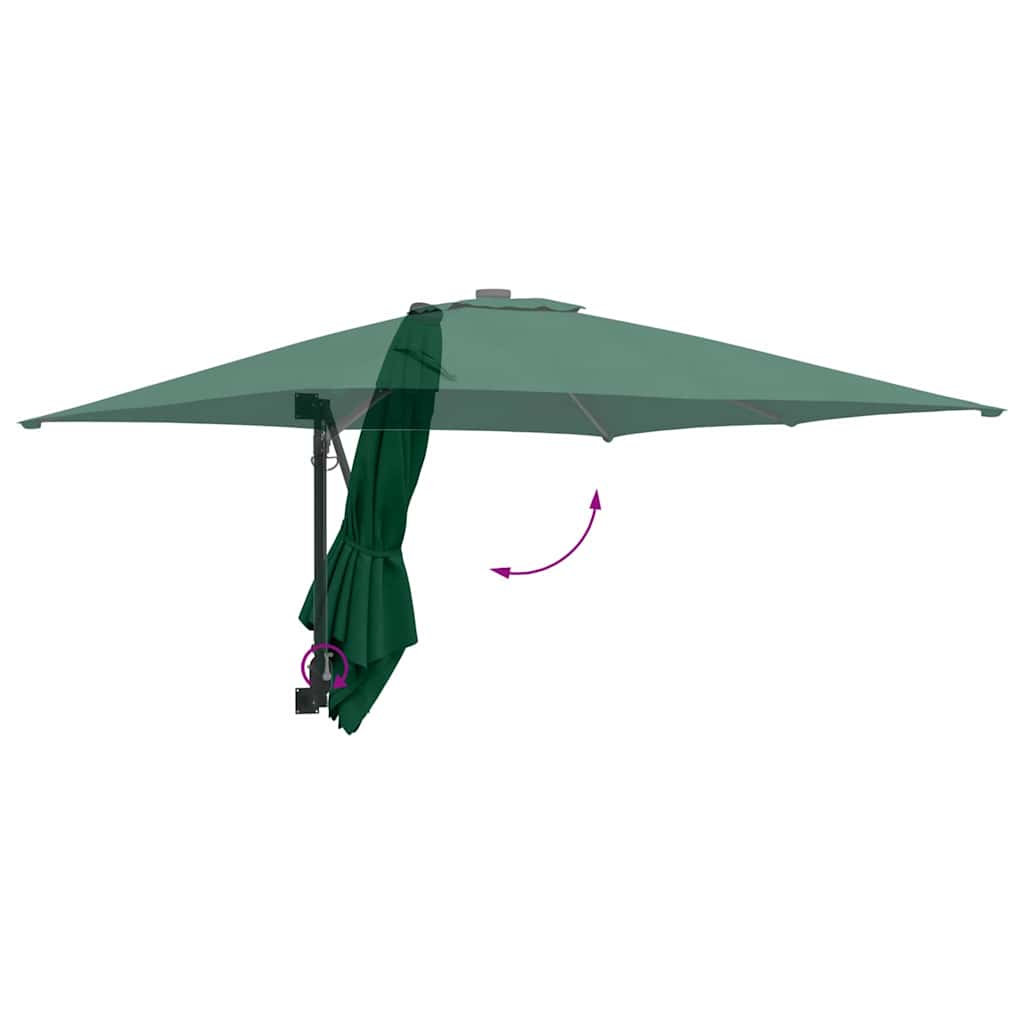 vidaXL Parasolka ogrodowa Zielony 248,5 x 247,5 x 160 cm