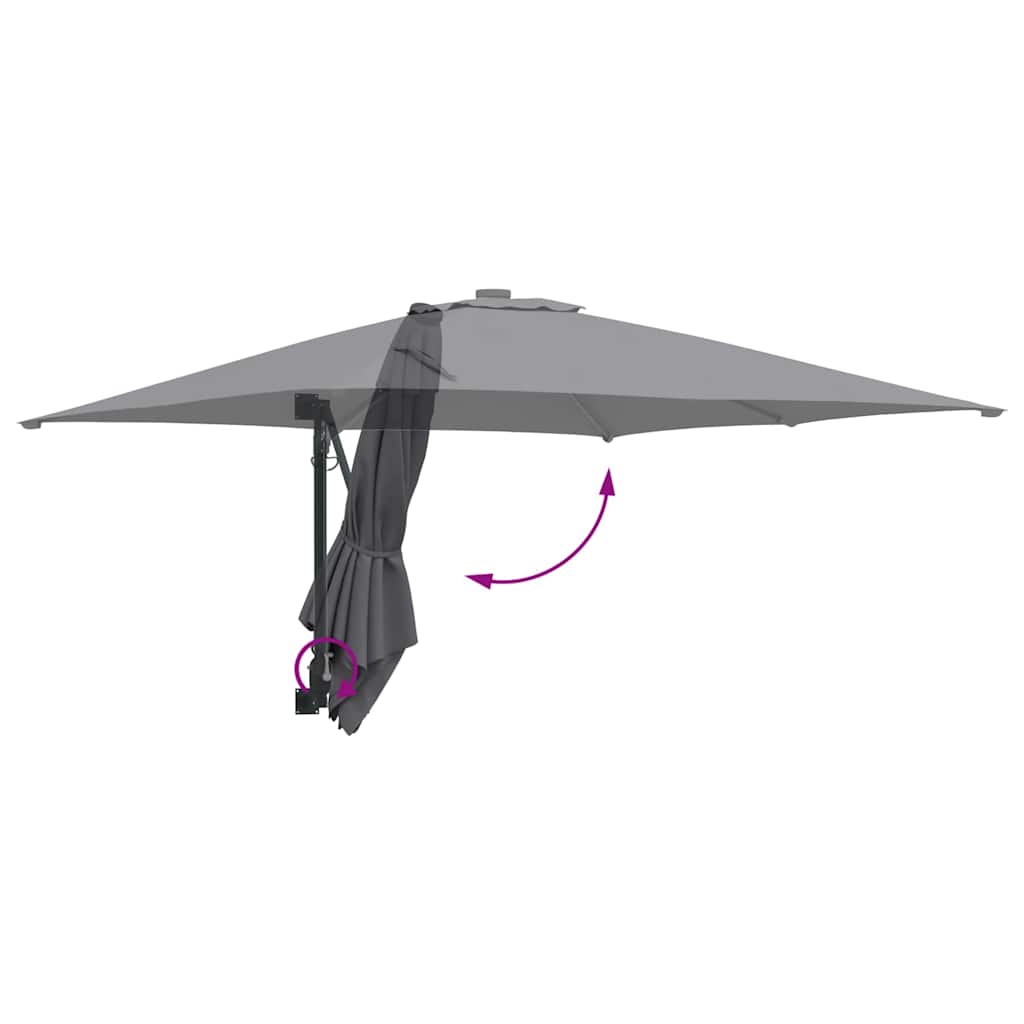vidaXL Parasolka ogrodowa Antracyt 248,5 x 247,5 x 160 cm
