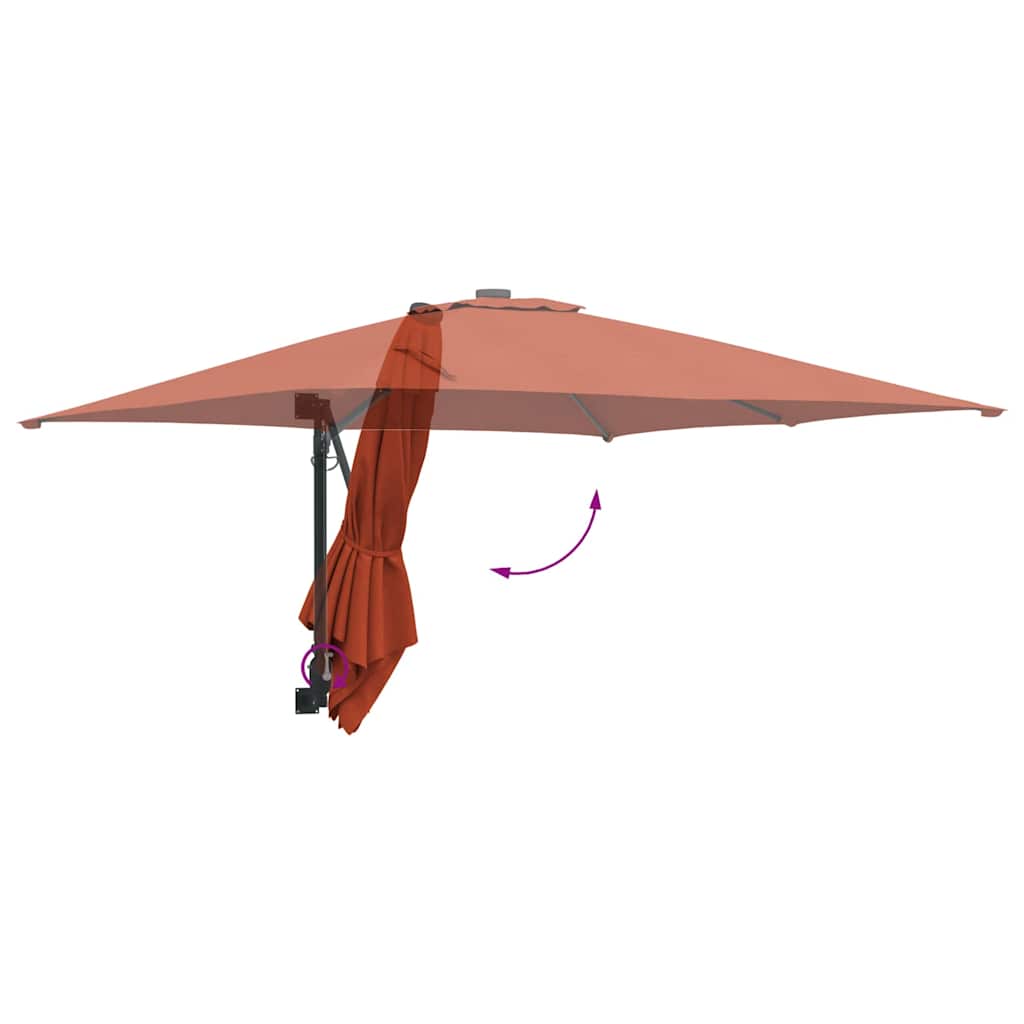 vidaXL Parasolka ogrodowa terakota 248,5 x 247,5 x 160 cm