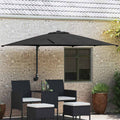 vidaXL Parasolka ogrodowa Czarny 248,5 x 247,5 x 160 cm