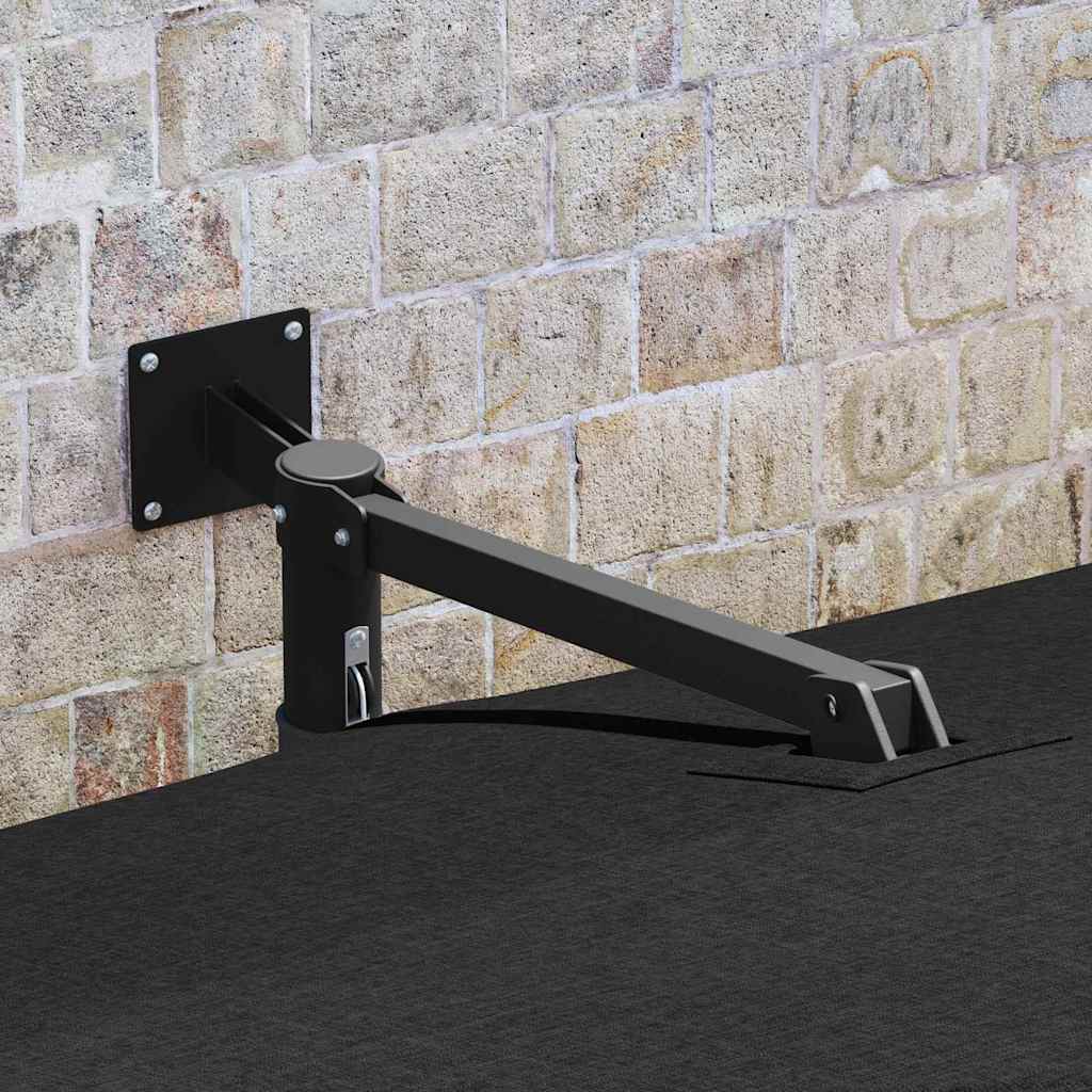 vidaXL Parasolka ogrodowa Czarny 248,5 x 247,5 x 160 cm