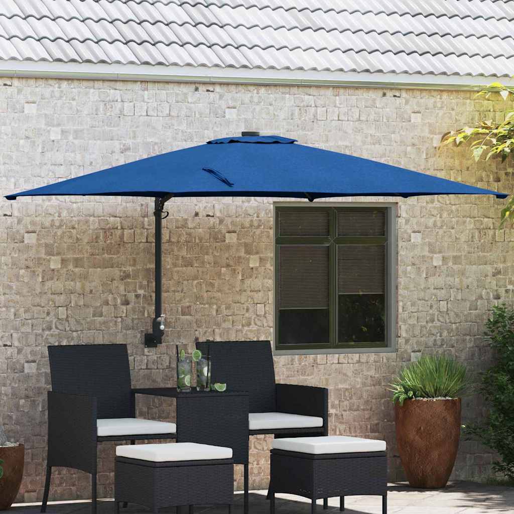 vidaXL Parasolka ogrodowa Niebieski azur 248,5 x 247,5 x 160 cm
