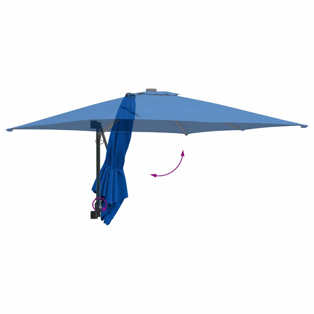 vidaXL Parasolka ogrodowa Niebieski azur 248,5 x 247,5 x 160 cm