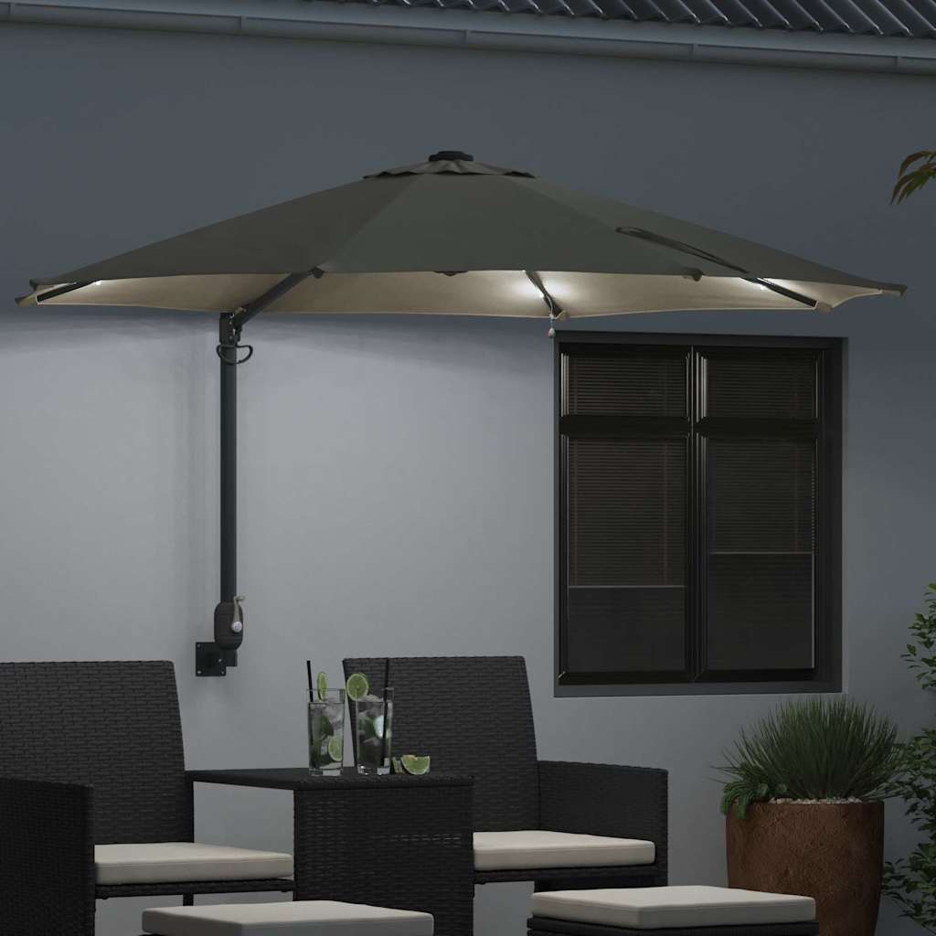 vidaXL Parasolka ogrodowa piaskowy 248 x 248 x 148 cm Poliester i Stal