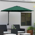 vidaXL Parasolka ogrodowa Zielony 248 x 248 x 148 cm Poliester i Stal