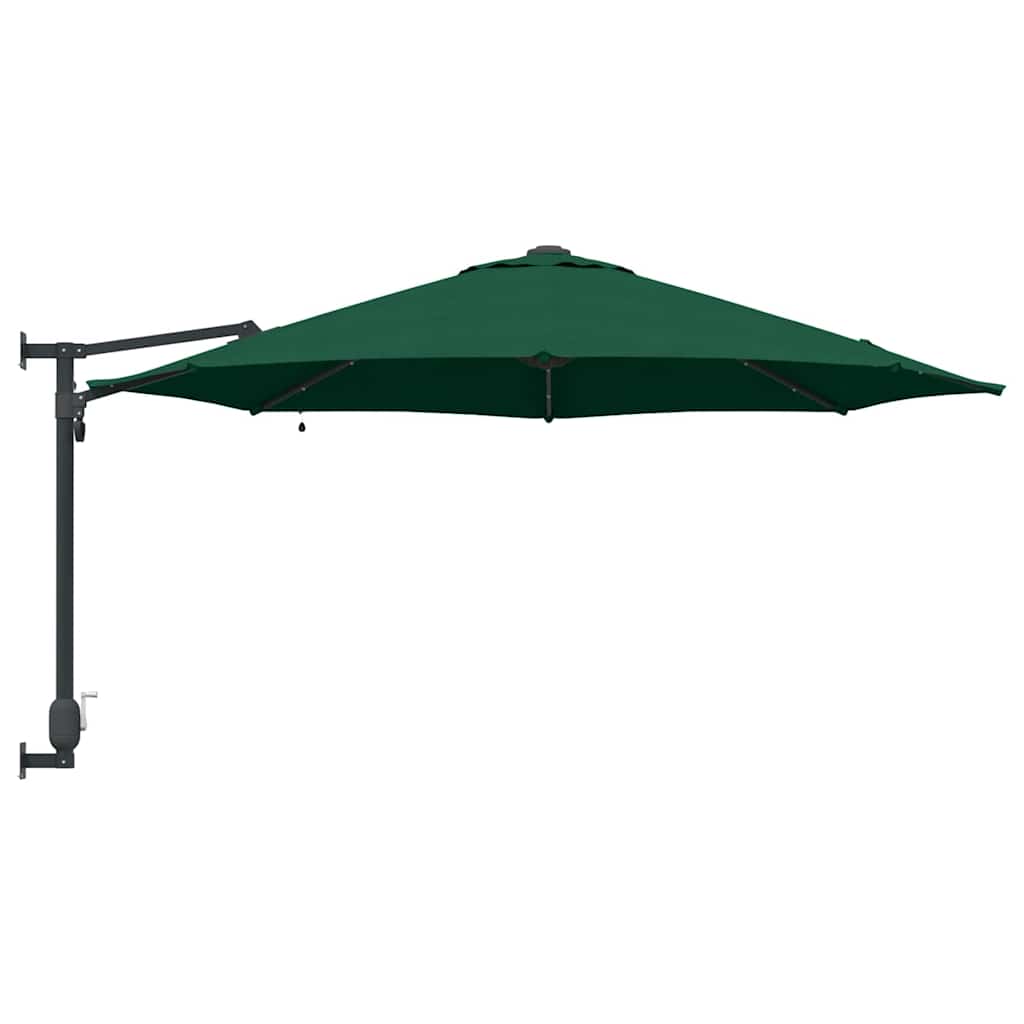 vidaXL Parasolka ogrodowa Zielony 248 x 248 x 148 cm Poliester i Stal