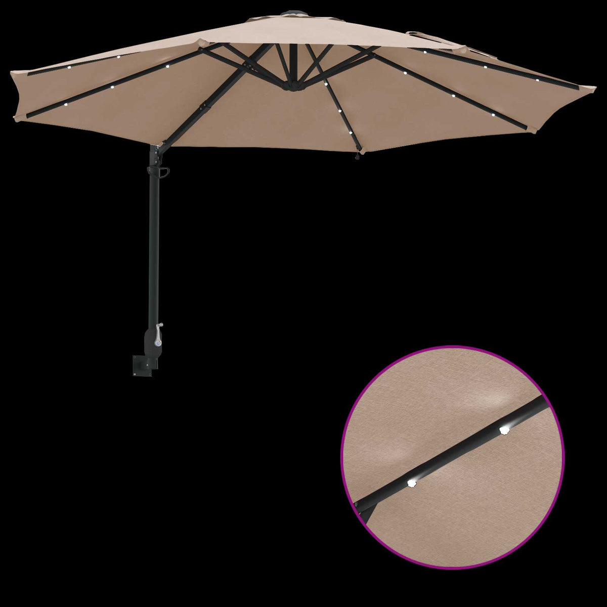 vidaXL Parasolka ogrodowa 248 x 248 x 148 cm Poliester i Stal