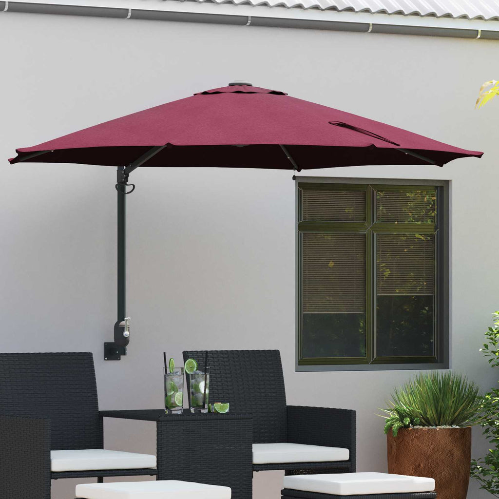 vidaXL Parasolka ogrodowa Bordeaux Czerwony 248 x 248 x 148 cm