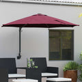 vidaXL Parasolka ogrodowa Bordeaux Czerwony 248 x 248 x 148 cm