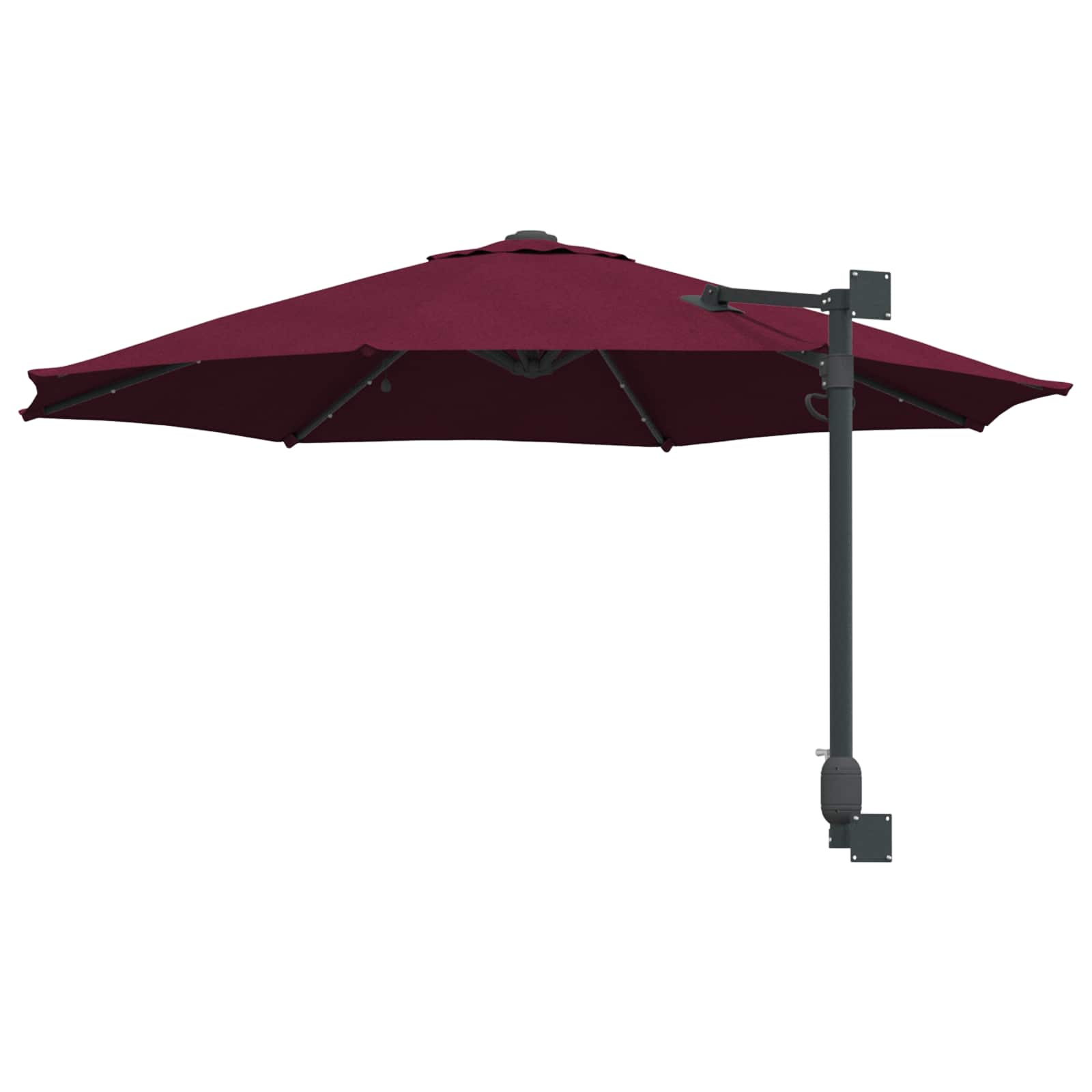 vidaXL Parasolka ogrodowa Bordeaux Czerwony 248 x 248 x 148 cm
