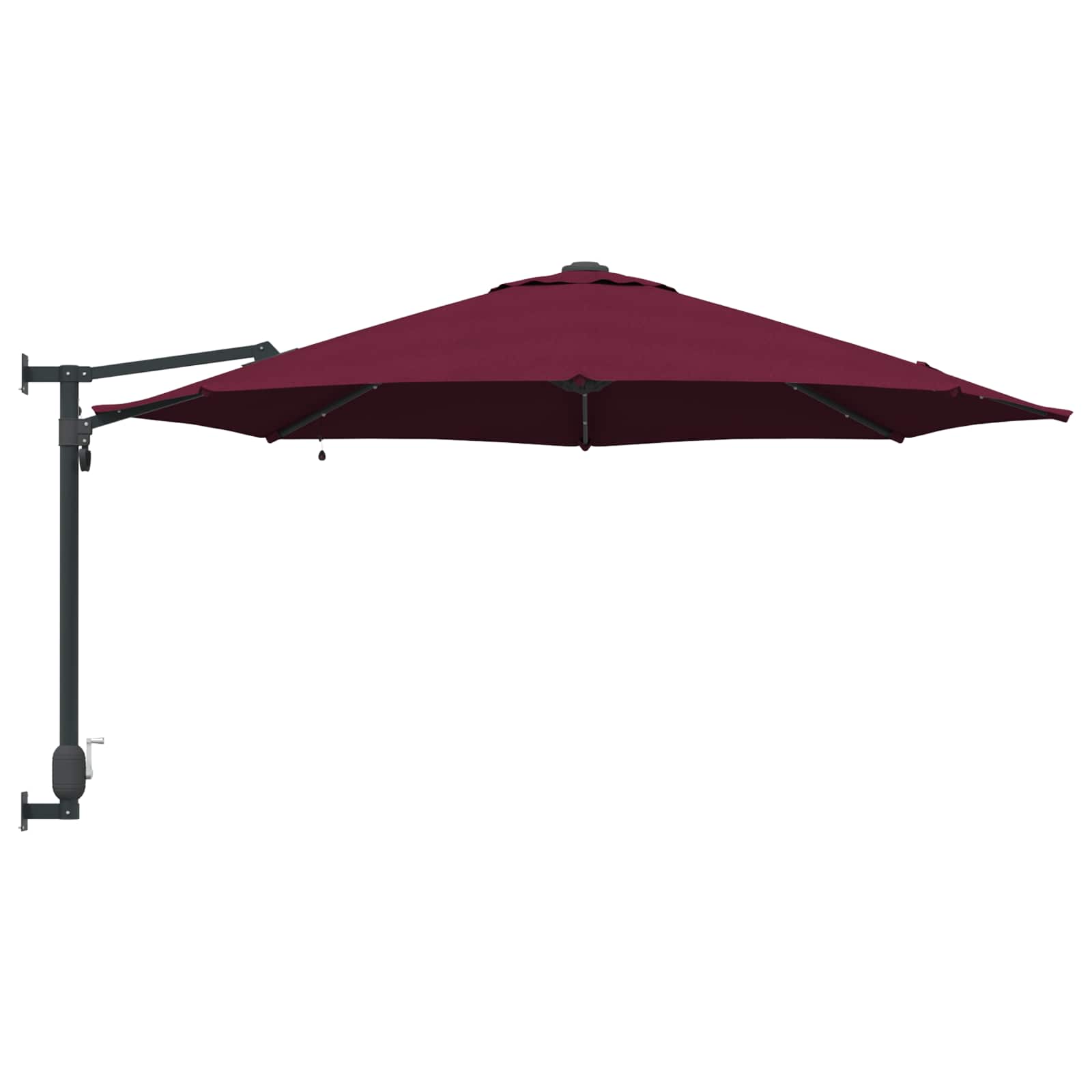 vidaXL Parasolka ogrodowa Bordeaux Czerwony 248 x 248 x 148 cm