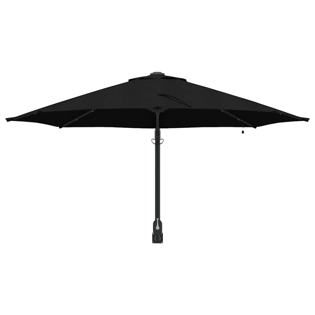 vidaXL Parasolka ogrodowa Czarny 248 x 248 x 148 cm Poliester i Stal