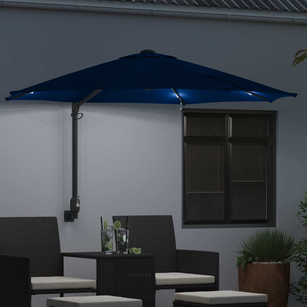 vidaXL Parasolka ogrodowa Niebieski azur 248 x 248 x 148 cm
