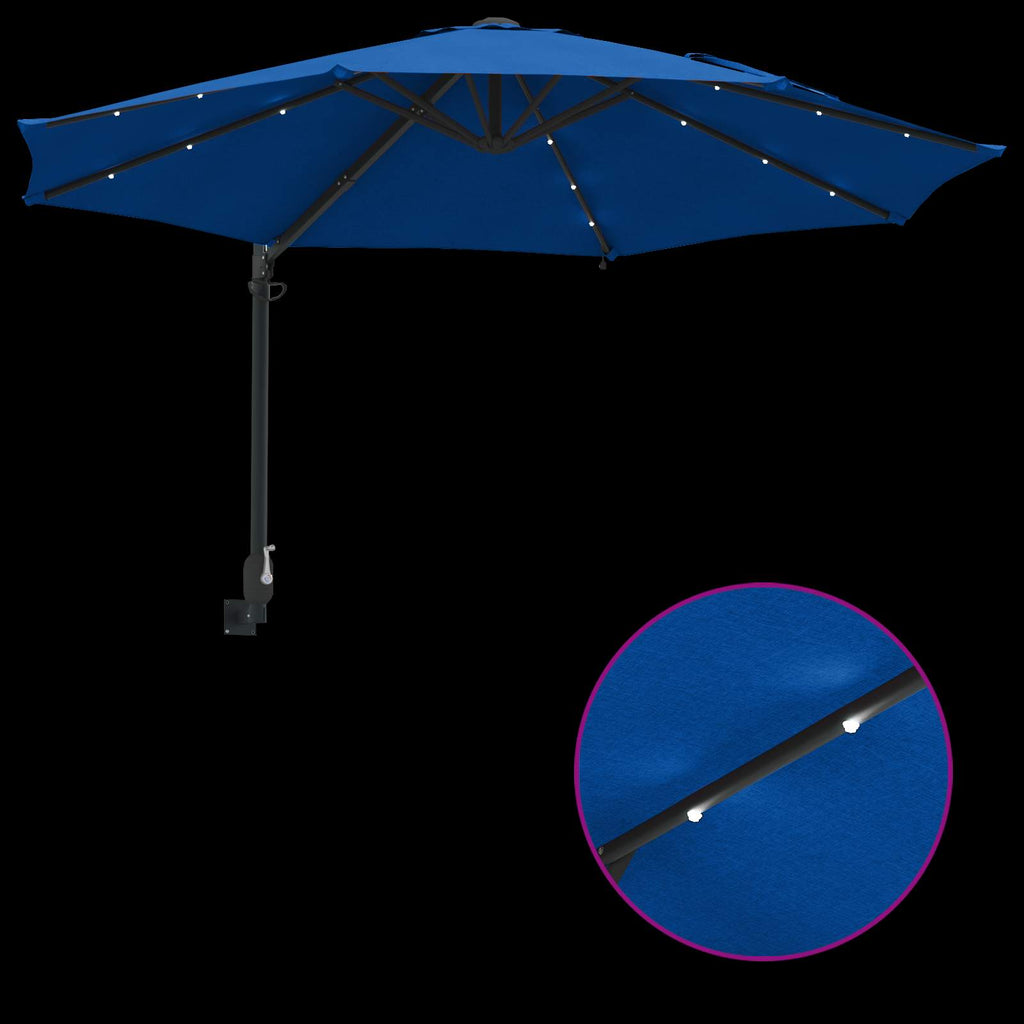 vidaXL Parasolka ogrodowa Niebieski azur 248 x 248 x 148 cm