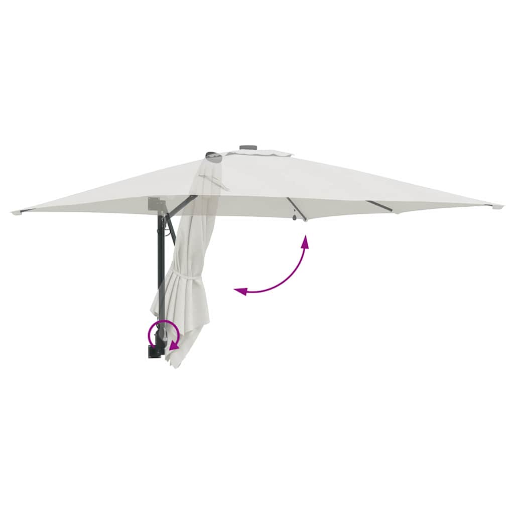 vidaXL Parasolka ogrodowa piaskowy 248,5 x 247,5 x 160 cm