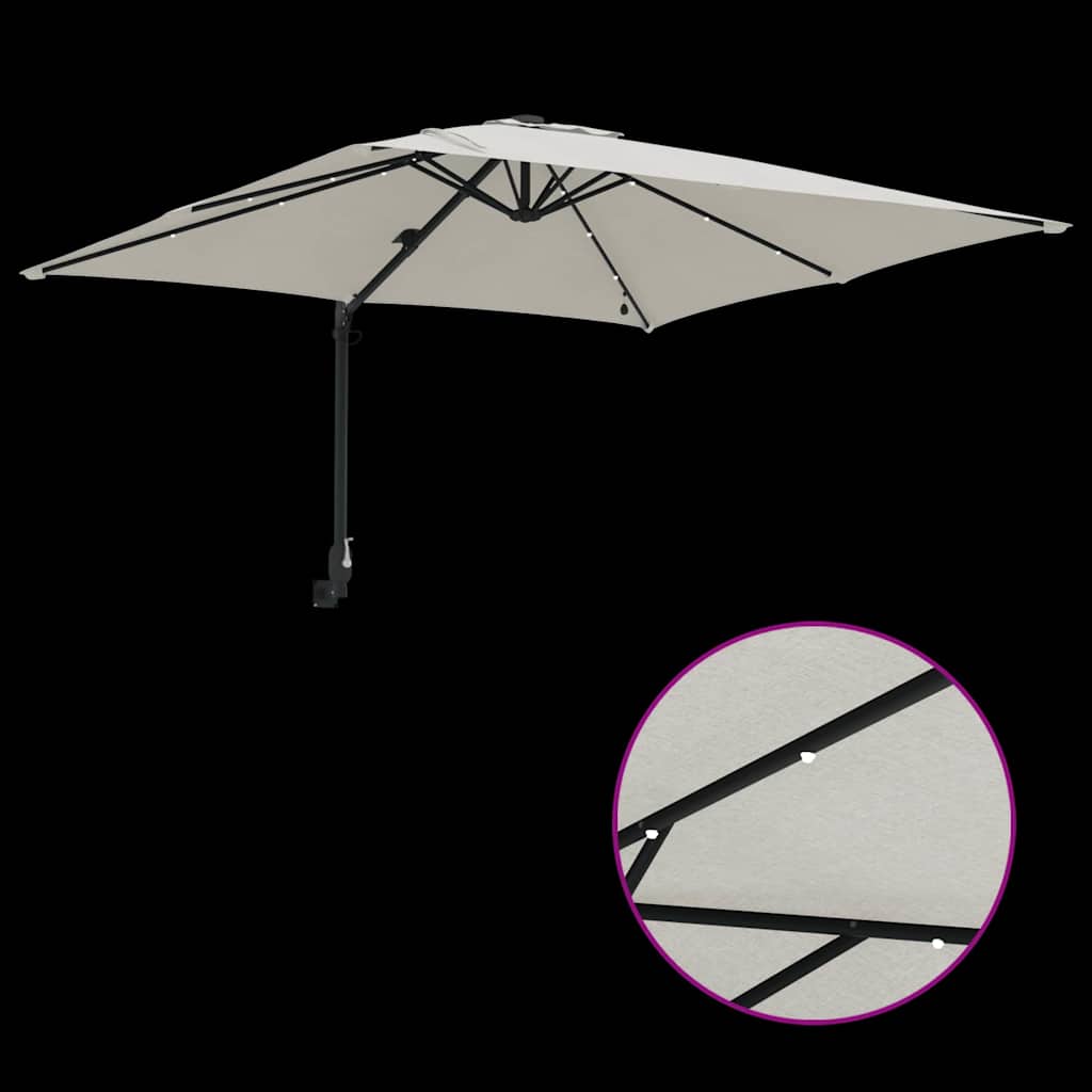 vidaXL Parasolka ogrodowa piaskowy 248,5 x 247,5 x 160 cm