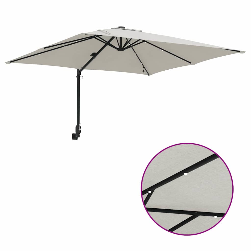 vidaXL Parasolka ogrodowa piaskowy 248,5 x 247,5 x 160 cm