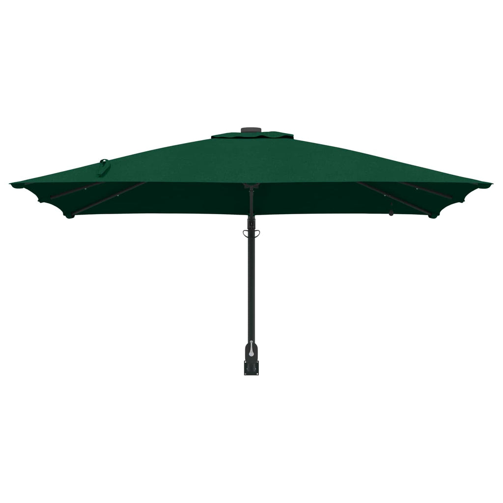 vidaXL Parasolka ogrodowa Ze LED Lights Zielony 248,5 x 247,5 x 160 cm