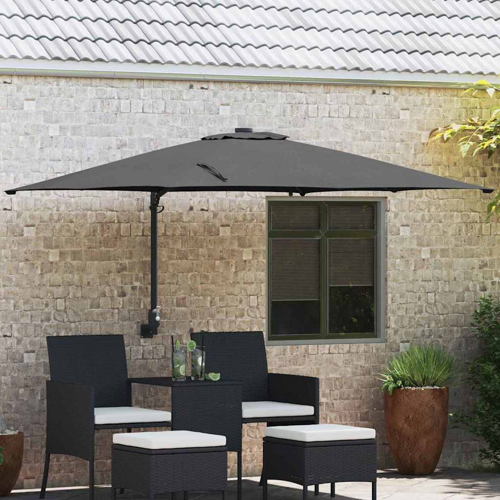 vidaXL Parasolka ogrodowa Antracyt 248,5 x 247,5 x 160 cm